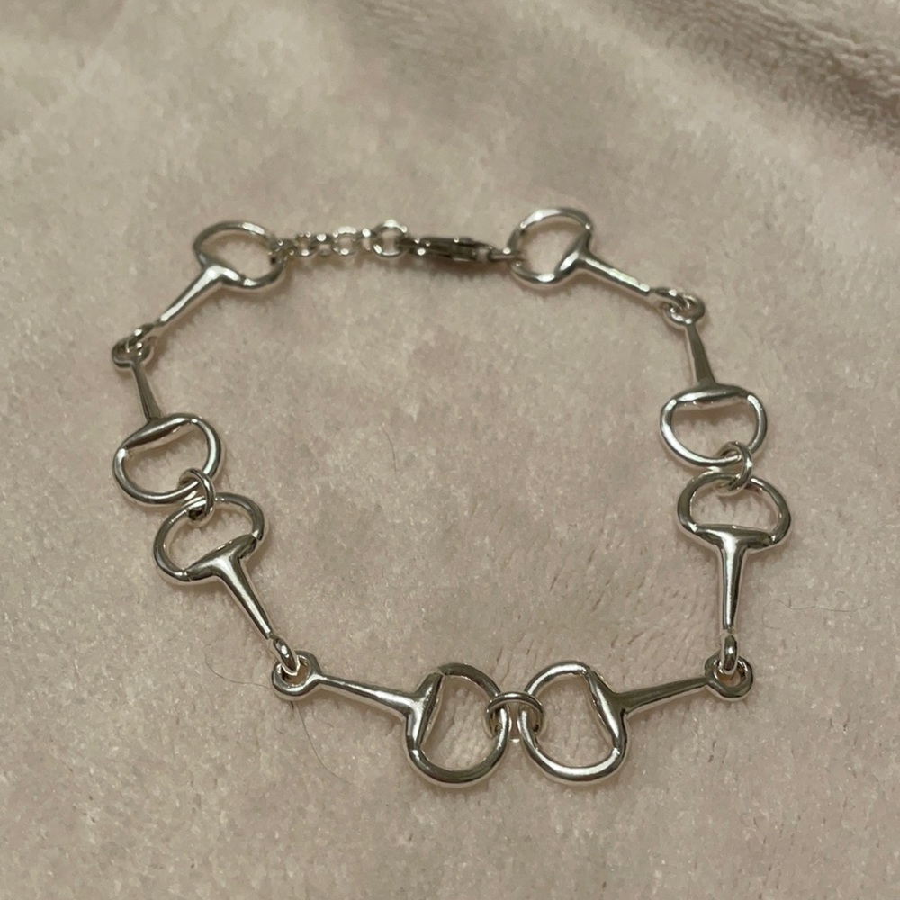 Silver Horse Bit Bracelet